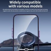 AIMITE C1 Vacuum Adsorption Foldable Magnetic Support Bracket Car Cell Phone Holder(Silver)