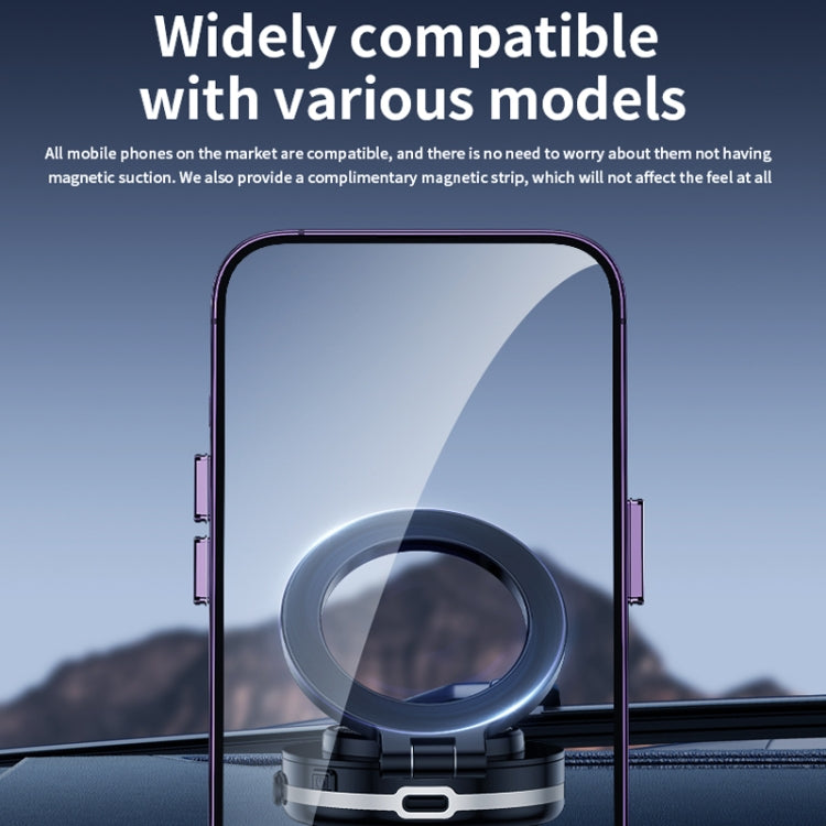 AIMITE C1 Vacuum Adsorption Foldable Magnetic Support Bracket Car Cell Phone Holder(Pink)