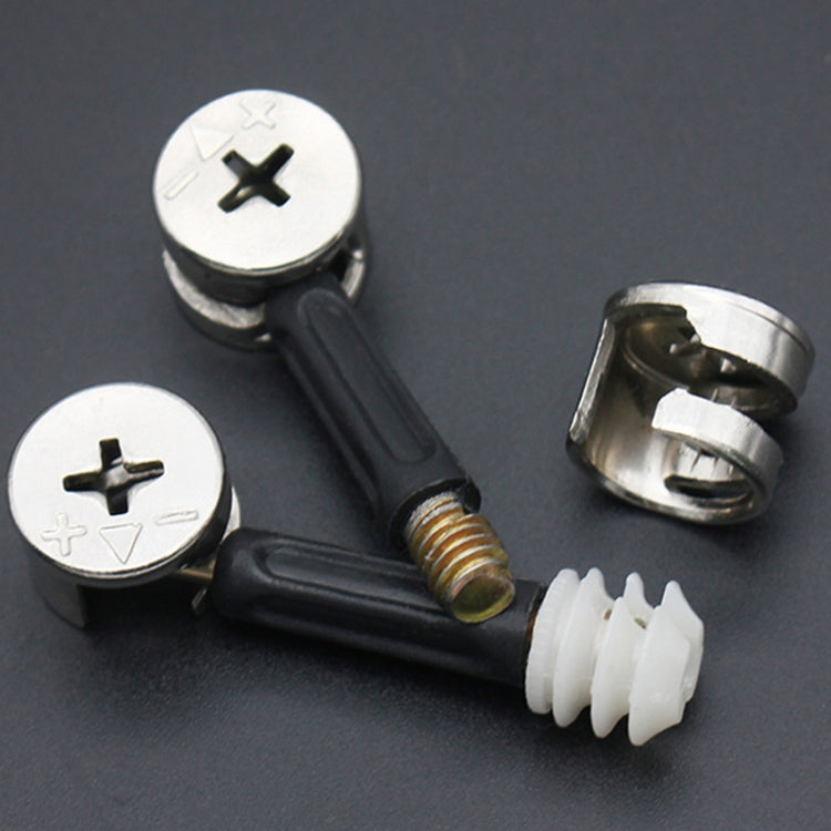 10pcs 40mm 3 In 1 Screw Connector Furniture Link Fixer Closet Eccentric Wheel Nut Connection Fastener