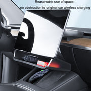 For 2024 Tesla Model 3 Screen Storage Box, Color: Translucent Black + Black