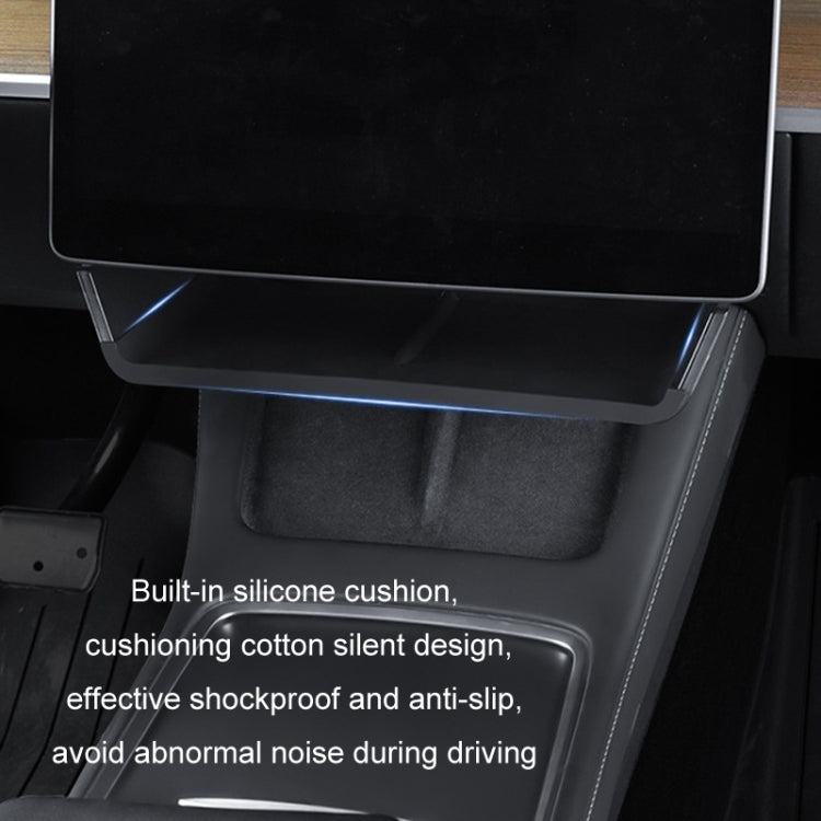 For Tesla Model Y/3 Screen Storage Box, Color: Translucent White + White