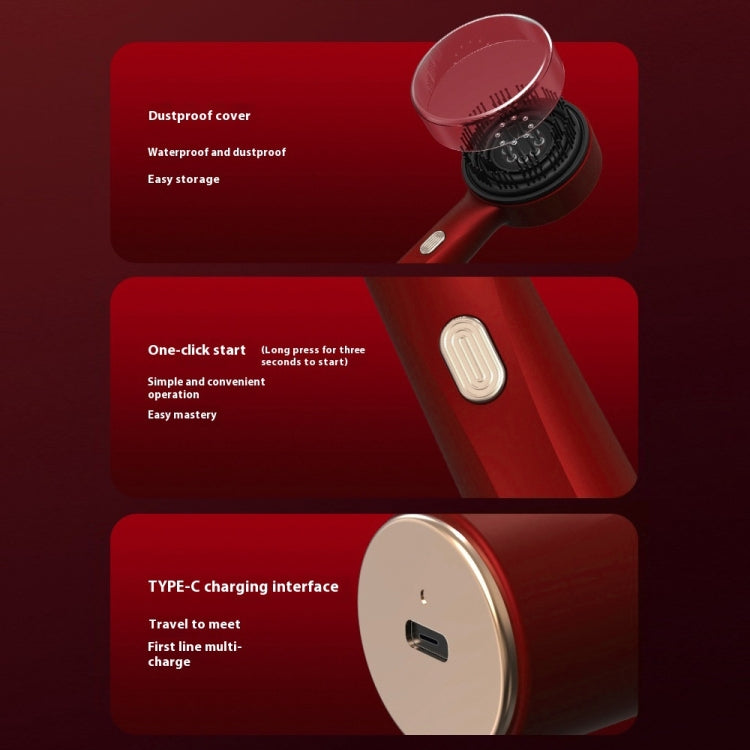 630nm Red Light Massage Comb Scalp Care Liquid Guide Hair Growth Instrument(Red)