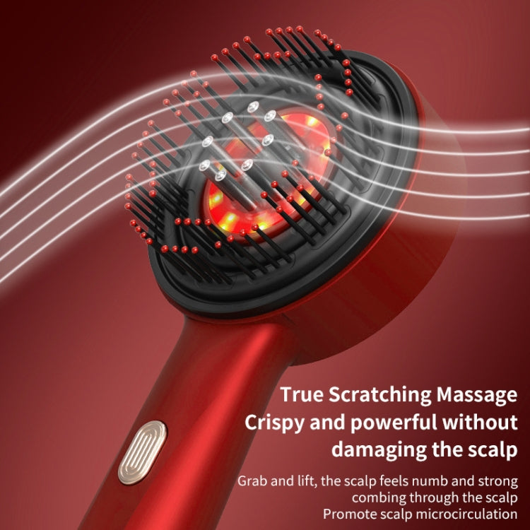 630nm Red Light Massage Comb Scalp Care Liquid Guide Hair Growth Instrument(Red)