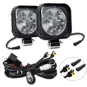 12W 9-30V Car Mixed Light Work Light With Wire Set(Square)