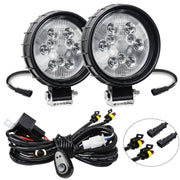 12W 9-30V Car Mixed Light Work Light With Wire Set(Round)