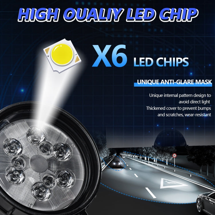 12W 9-30V Car Mixed Light Work Light With Wire Set(Round)