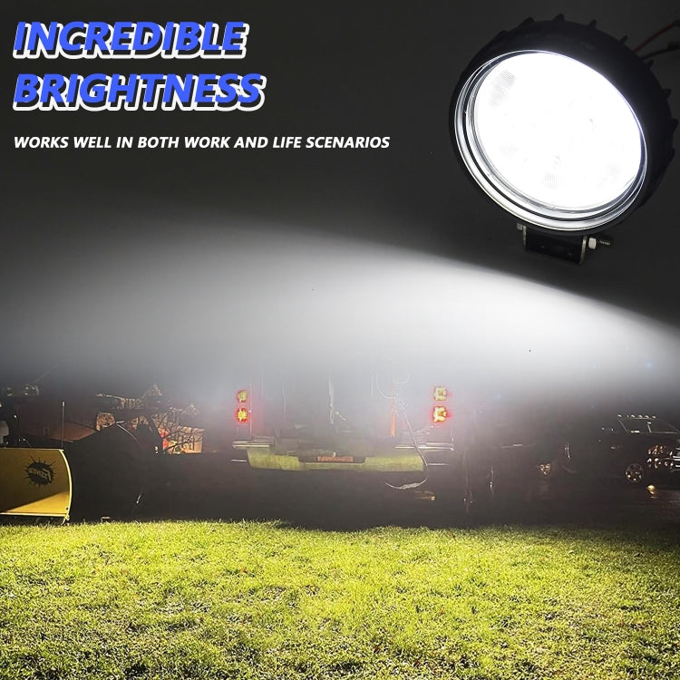 12W 9-30V Car Mixed Light Work Light With Wire Set(Round)