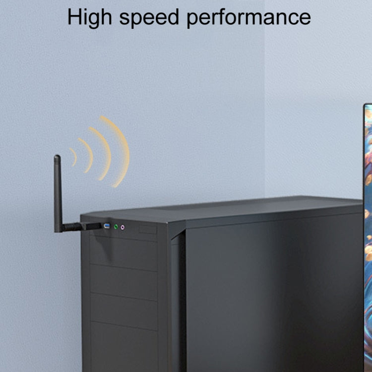 JINGHUA N5 Dual Band Driverless High Gain Antenna USB Wireless Network Card, Style: Antenna Model 600M