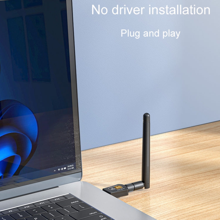JINGHUA N5 Dual Band Driverless High Gain Antenna USB Wireless Network Card, Style: Antenna Model 600M