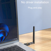 JINGHUA N5 Dual Band Driverless High Gain Antenna USB Wireless Network Card, Style: Antenna Model 600M