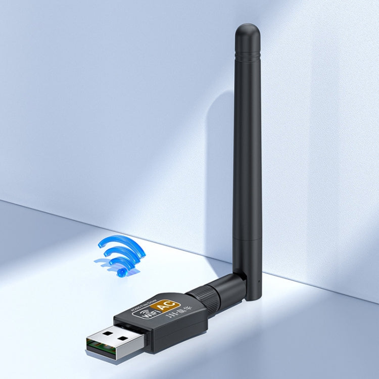 JINGHUA N5 Dual Band Driverless High Gain Antenna USB Wireless Network Card, Style: Antenna Model 600M