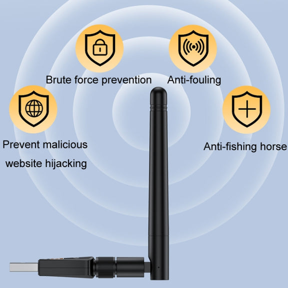 JINGHUA N5 Dual Band Driverless High Gain Antenna USB Wireless Network Card, Style: Antenna Model 600M