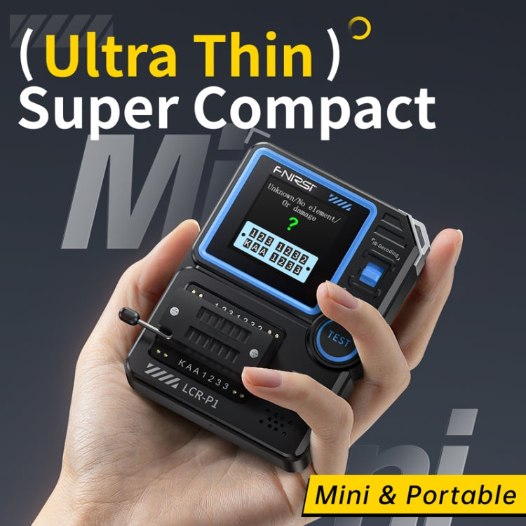 FNIRSI LCR-P1 Transistor Tester Multifunctional Electronic Component Inspection Tool(Black)