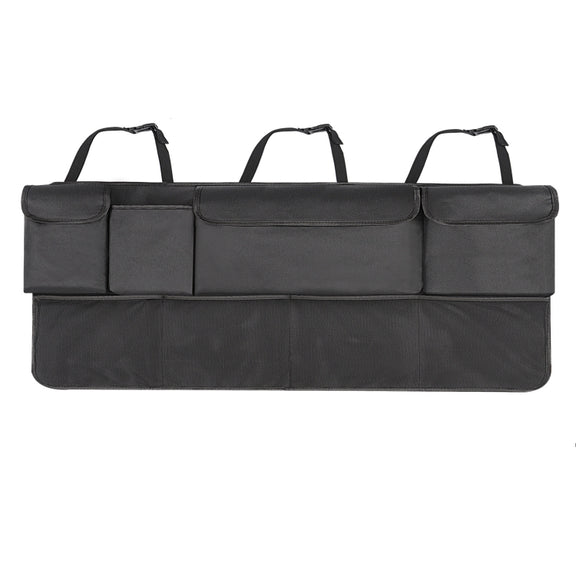 Car SUV Rear Seat Widening Organizing Storage Bag(Black)
