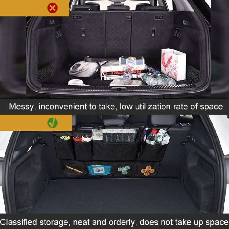 Car SUV Rear Seat Widening Organizing Storage Bag(Black)