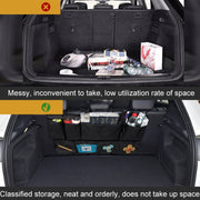 Car SUV Rear Seat Widening Organizing Storage Bag(Black)