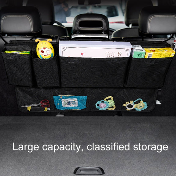 Car SUV Rear Seat Widening Organizing Storage Bag(Black)