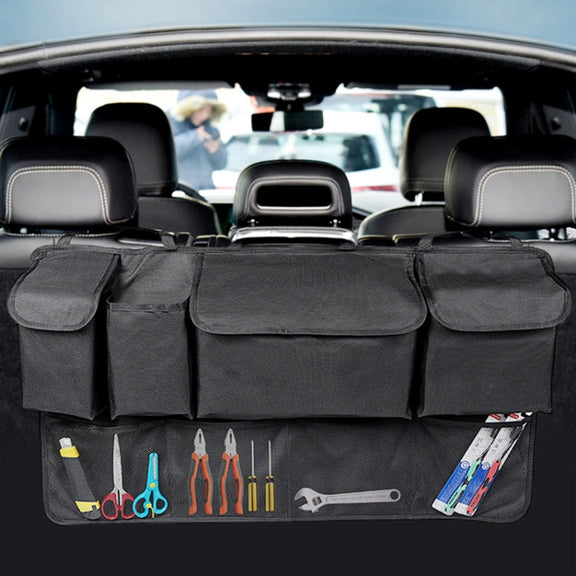 Car SUV Rear Seat Widening Organizing Storage Bag(Black)