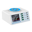 X9M 9-in-1 110W USB+PD Smart Multi-ports QI Magnetic Wireless Charger, Spec: White EU Plug - Multifunction Charger by PMC TechLife | Online Shopping South Africa | PMC TechLife | Buy Now Pay Later Mobicred