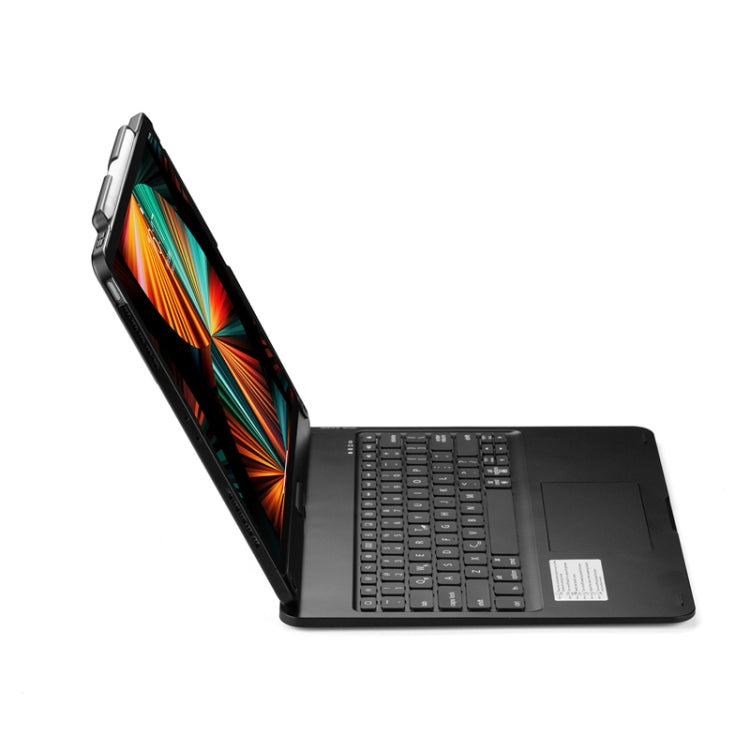 For iPad Pro 12.9 Inch 2022/2021/2020/2018 Tablet Bluetooth Touch Keyboard With Backlight 360 Degree Rotation(Black)