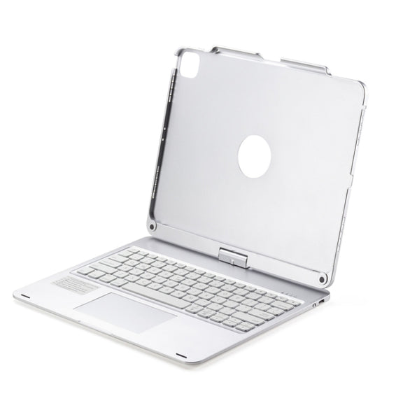 For iPad Pro 12.9 Inch 2022/2021/2020/2018 Tablet Bluetooth Touch Keyboard With Backlight 360 Degree Rotation(Silver)