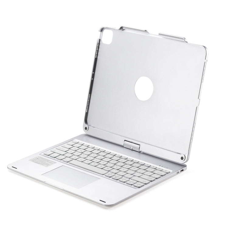 For iPad Pro 12.9 Inch 2022/2021/2020/2018 Tablet Bluetooth Touch Keyboard With Backlight 360 Degree Rotation(Silver)