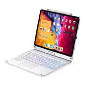 For iPad Pro 12.9 Inch 2022/2021/2020/2018 Tablet Bluetooth Touch Keyboard With Backlight 360 Degree Rotation(Silver)