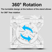 ICE COOREL E5 Laptop Folding And Lifting Cooling Bracket With Mobile Phone Holder White with Rotating
