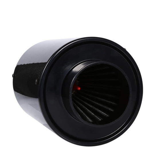 Carbon Fiber Air Intake Bellows Air Filter Kit Car Modification(Without Turbo Fan)