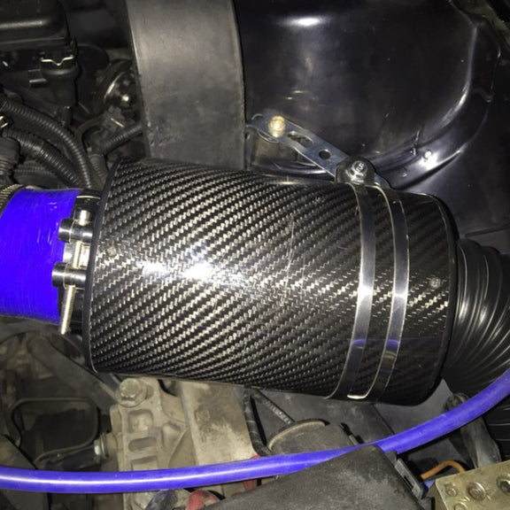 Carbon Fiber Air Intake Bellows Air Filter Kit Car Modification(Without Turbo Fan)