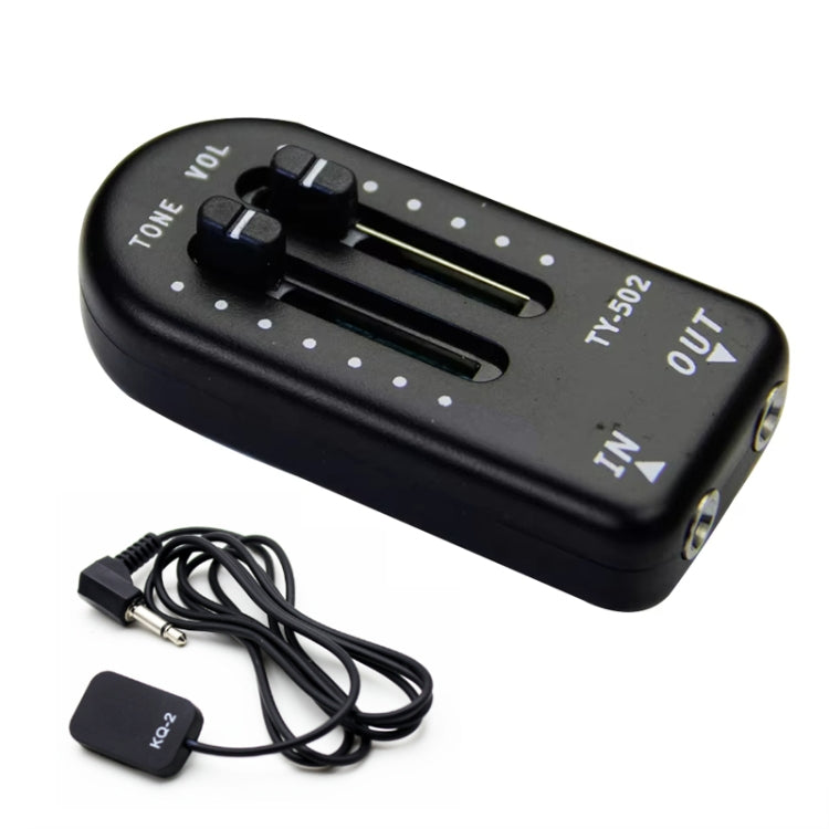 Stick-on Miniature Violin Guitar Universal Pickup(Black)