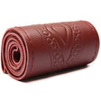38cm Four-Season Embossed Hand-Sewn Cowhide Steering Wheel Cover(Wine Red) - Steering Wheel Accessories by PMC TechLife | Online Shopping South Africa | PMC TechLife | Buy Now Pay Later Mobicred