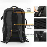 Cwatcun D136 Generation 1 Large Camera Trolley Shoulder Bag Large Capacity Outdoor Photography Storage Case(Black)