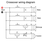 RCEDA-402A One High One Medium Two Low 4-Way Speaker Crossover Audio Modification Divider