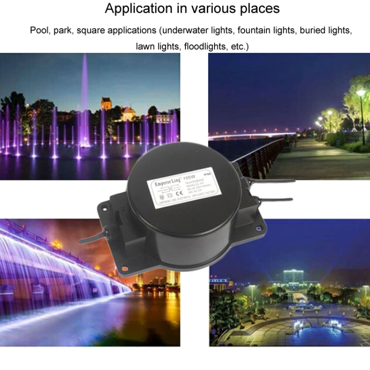 Lighting Transformer 220V To AC 12V/24V Water-resistant LED Underwater Light Power Adapter, Power: 10W(12V)
