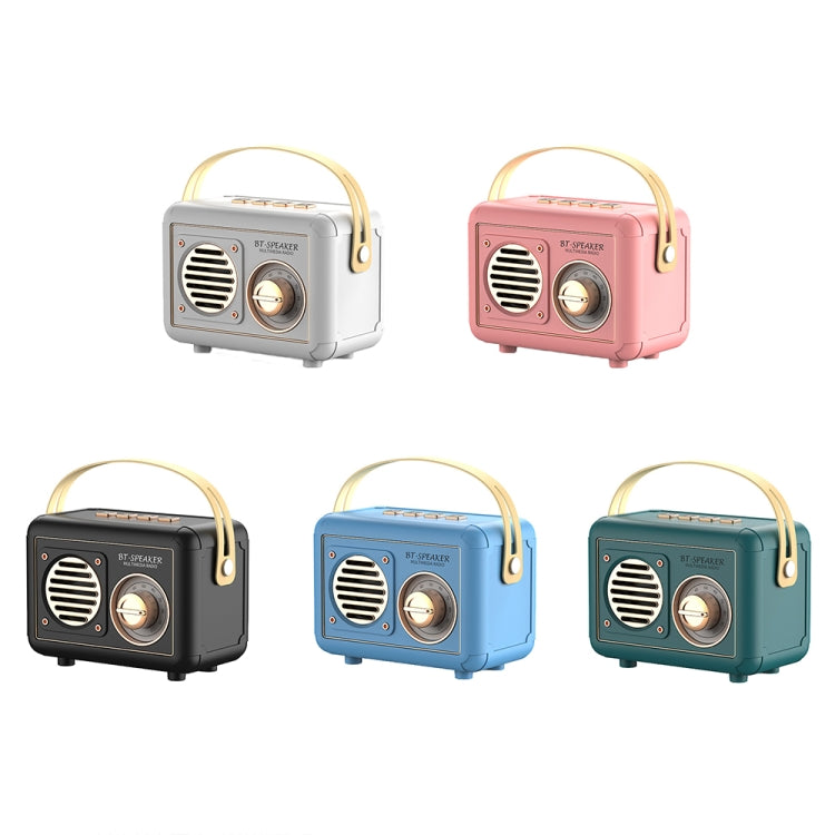 FT-BT20 Mini Retro Card USB Flash Drive FM Radio Wireless Bluetooth Speaker(Pink)