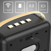 FT-BT20 Mini Retro Card USB Flash Drive FM Radio Wireless Bluetooth Speaker(White)