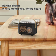 FT-BT20 Mini Retro Card USB Flash Drive FM Radio Wireless Bluetooth Speaker(Black)
