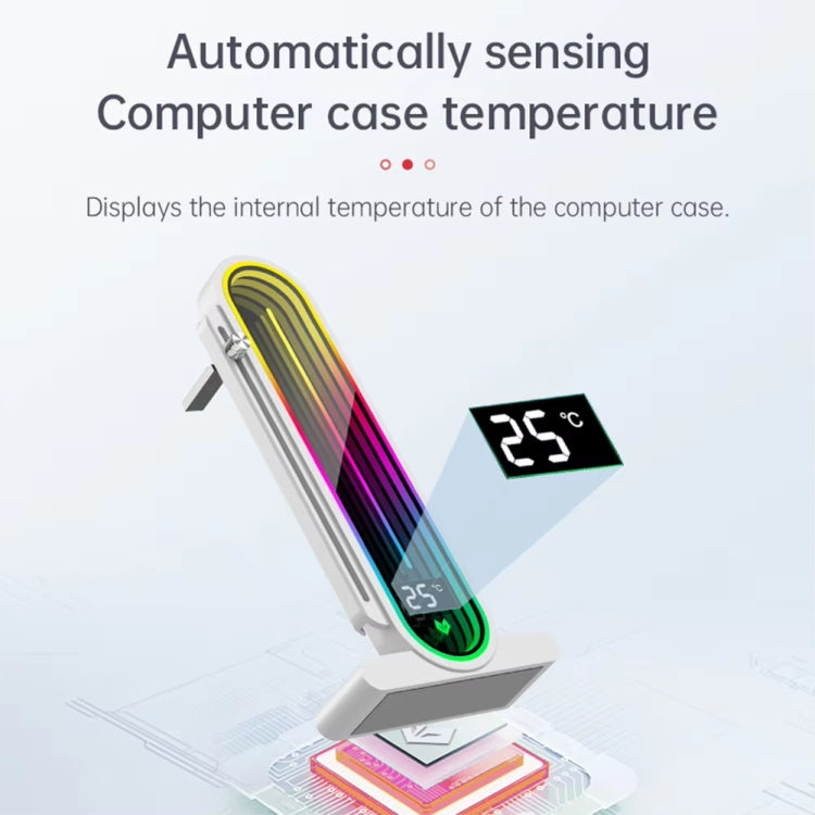 COOLMOON GH3 Pro Computer ARGB Vertical Adjustable Lens Graphics Card Holder, Style: Temperature Display Upgrade Black