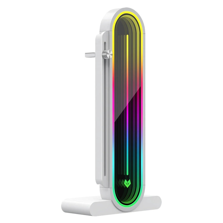 COOLMOON GH3 Computer ARGB Vertical Adjustable Lens Graphics Card Holder, Style: No Temperature Display White