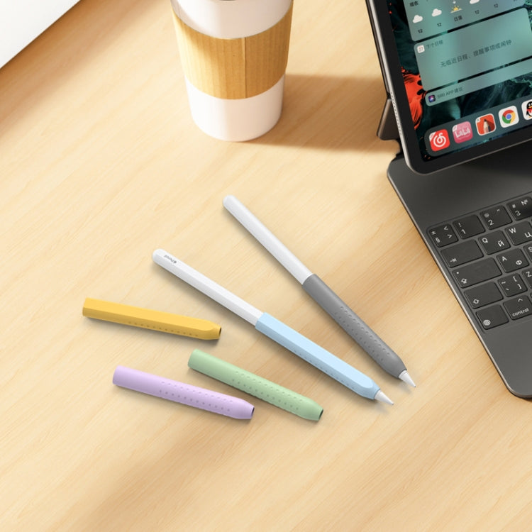 For Apple Pencil 1&2 AhaStyle PT182 Silicone Protective Grip Cover(Orange)