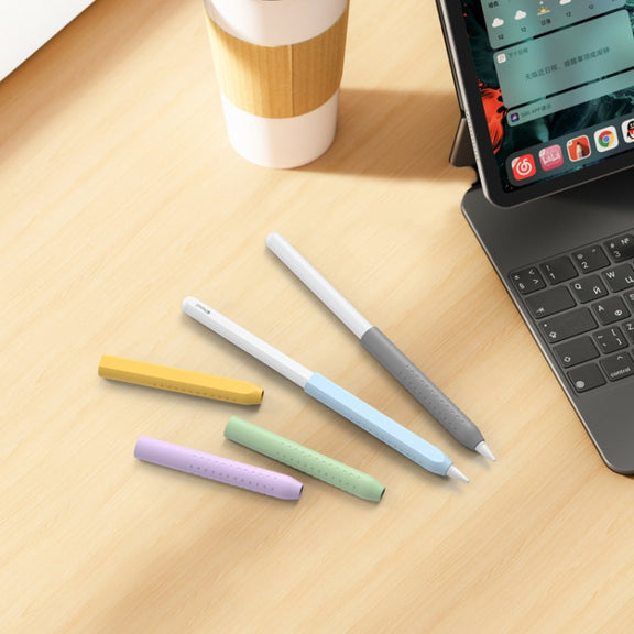For Apple Pencil 1&2 AhaStyle PT182 Silicone Protective Grip Cover(Orange)