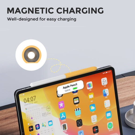 For Apple Pencil 1&2 AhaStyle PT182 Silicone Protective Grip Cover(Orange)