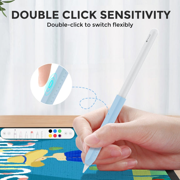 For Apple Pencil 1&2 AhaStyle PT182 Silicone Protective Grip Cover(Orange)