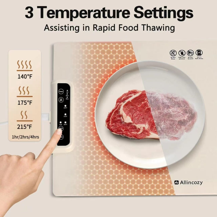 240W Electric Warming Tray Food Warmer with Adjustable Temperature, Timed Close US Plug