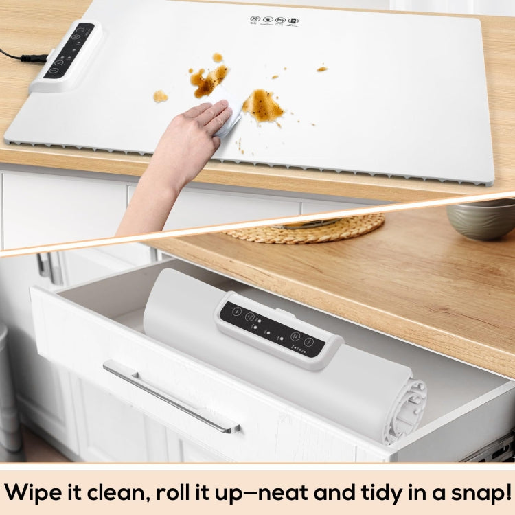 240W Electric Warming Tray Food Warmer with Adjustable Temperature, Timed Close EU Plug
