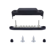 M6 2-post 12-way RV Yacht Terminal Nylon Flame Retardant Busbar, Color: Black