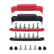 M8 Nylon Base RV Yacht Waterproof Dustproof Cover 6-post Bus Bar, Color: Red+Black 1pair - Fuse by PMC Jewellery | Online Shopping South Africa | PMC Jewellery | Buy Now Pay Later Mobicred