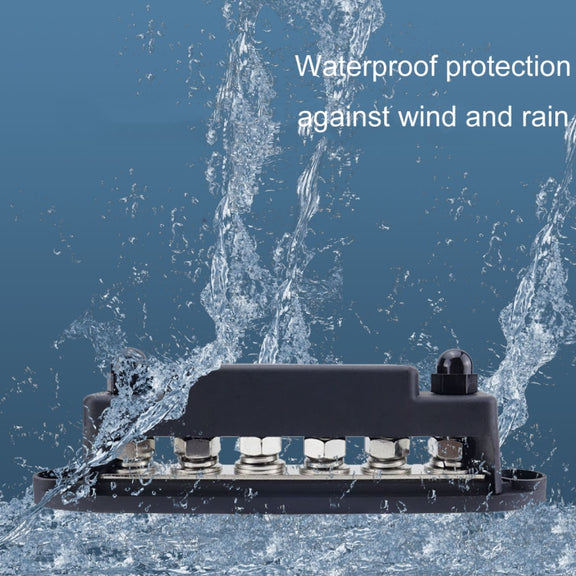 M8 Nylon Base RV Yacht Water-resistant Dustproof Cover 6-post Bus Bar, Color: Red