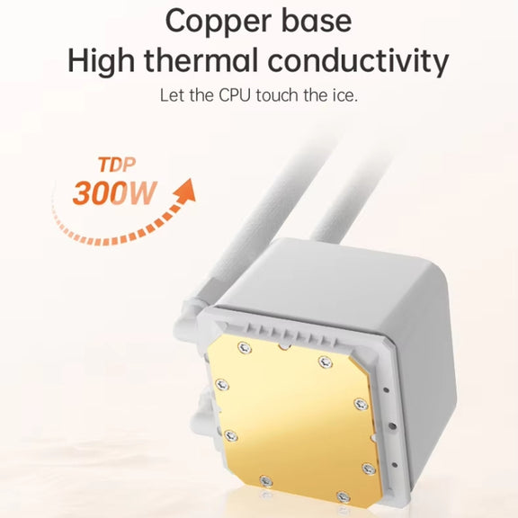 COOLMOON Glacier360 Computer Host Integrated ARGB CPU Water Cooler, Color: Black